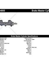 Centric Premium Brake Master Cylinder 130.34005                                     - 130.34005 - Image 2
