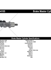 Centric Premium Brake Master Cylinder 130.34105                                     - 130.34105 - Image 2