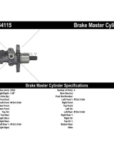 Centric Premium Brake Master Cylinder 130.34115                                     - 130.34115 - Image 2