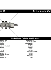 Centric Premium Brake Master Cylinder 130.38108                                     - 130.38108 - Image 2