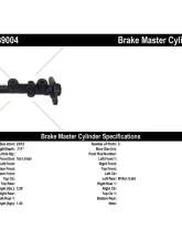 Centric Premium Brake Master Cylinder 130.39004                                     - 130.39004 - Image 2