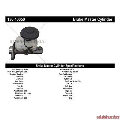 Centric Premium Brake Master Cylinder 130.40050 - 130.40050