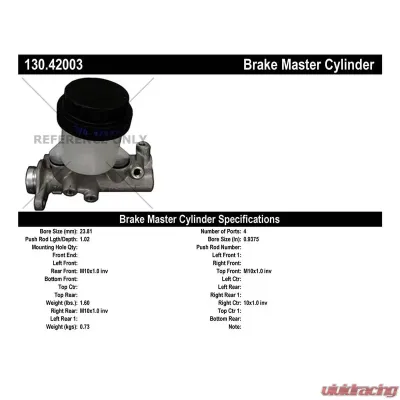 Centric Premium Brake Master Cylinder 130.42003 - 130.42003