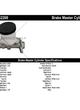 Centric Premium Brake Master Cylinder 130.42208                                     - 130.42208 - Image 2