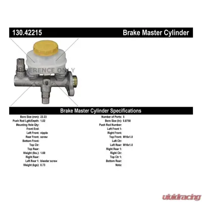 Centric Premium Brake Master Cylinder 130.42215 - 130.42215