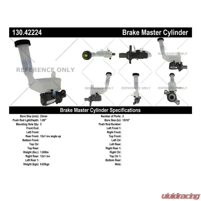 Centric Premium Brake Master Cylinder 130.42224 - 130.42224