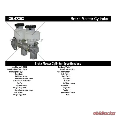 Centric Premium Brake Master Cylinder 130.42303 - 130.42303