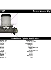 Centric Premium Brake Master Cylinder 130.42310                                     - 130.42310 - Image 2