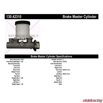 Centric Premium Brake Master Cylinder 130.42310 - 130.42310