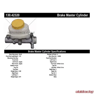 Centric Premium Brake Master Cylinder 130.42320 - 130.42320