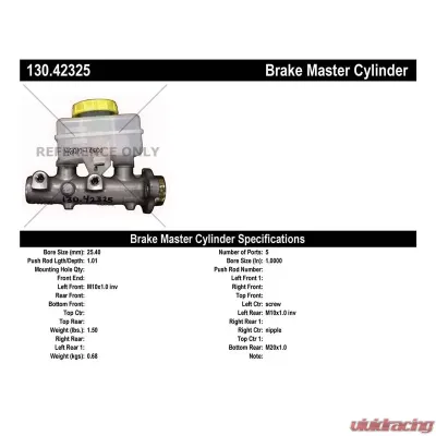 Centric Premium Brake Master Cylinder 130.42325 - 130.42325