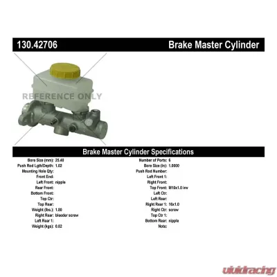 Centric Premium Brake Master Cylinder 130.42706 - 130.42706