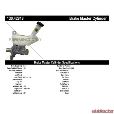 Centric Premium Brake Master Cylinder 130.42818 - 130.42818