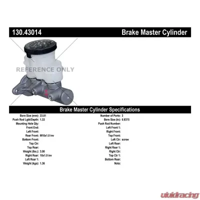 Centric Premium Brake Master Cylinder 130.43014 - 130.43014