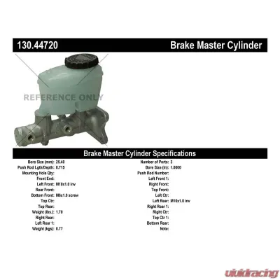 Centric Premium Brake Master Cylinder 130.44720 - 130.44720