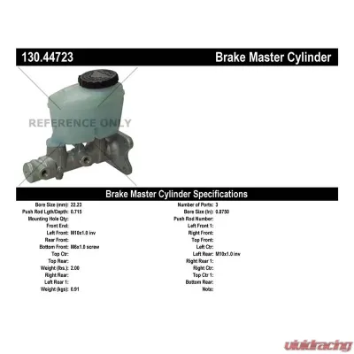 Centric Premium Brake Master Cylinder 130.44723 - 130.44723