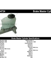 Centric Premium Brake Master Cylinder 130.44724                                     - 130.44724 - Image 2