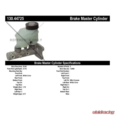 Centric Premium Brake Master Cylinder 130.44725 - 130.44725