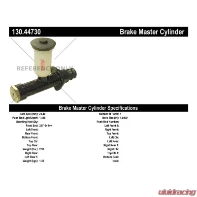 Centric Premium Brake Master Cylinder 130.44730 - 130.44730