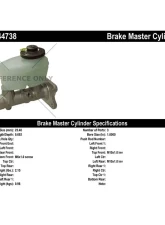 Centric Premium Brake Master Cylinder 130.44738                                     - 130.44738 - Image 2