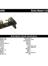 Centric Premium Brake Master Cylinder 130.44800                                     - 130.44800 - Image 2