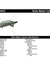 Centric Premium Brake Master Cylinder 130.44818                                     - 130.44818 - Image 2