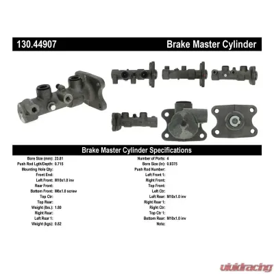 Centric Premium Brake Master Cylinder 130.44907 - 130.44907