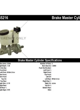 Centric Premium Brake Master Cylinder 130.45216                                     - 130.45216 - Image 2