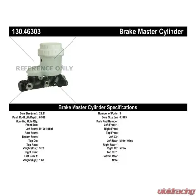 Centric Premium Brake Master Cylinder 130.46303 - 130.46303