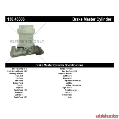 Centric Premium Brake Master Cylinder 130.46306 - 130.46306