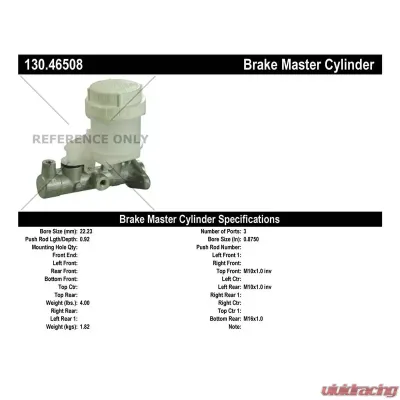 Centric Premium Brake Master Cylinder 130.46508 - 130.46508