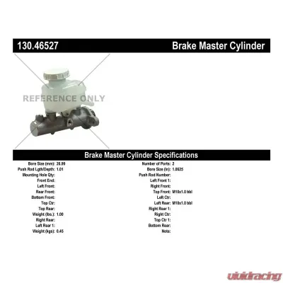 Centric 130.46527 Premium Brake Master Cylinder | Vivid Racing