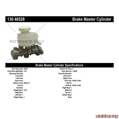 Centric Premium Brake Master Cylinder 130.46528 - 130.46528