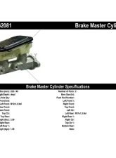 Centric Premium Brake Master Cylinder 130.62081                                     - 130.62081 - Image 2