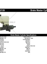 Centric Premium Brake Master Cylinder 130.62126                                     - 130.62126 - Image 2