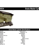 Centric Premium Brake Master Cylinder 130.66034                                     - 130.66034 - Image 2