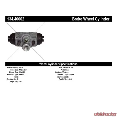 Centric Premium Wheel Cylinder 134.40002 - 134.40002