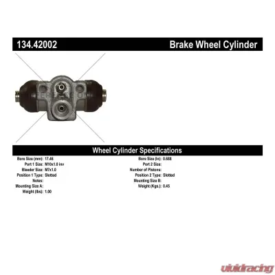 Centric Premium Wheel Cylinder 134.42002 - 134.42002