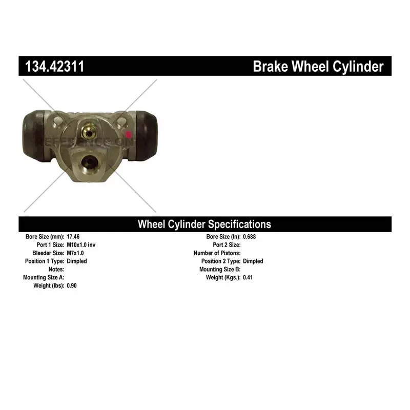 Centric Premium Wheel Cylinder 134.42311 - 134.42311