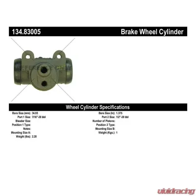 Centric Premium Wheel Cylinder 134.83005 - 134.83005