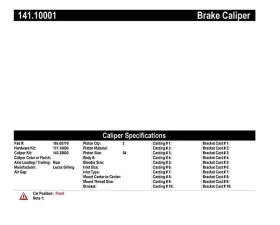 Centric Semi-Loaded Brake Caliper 141.10001