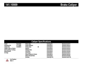 Centric Semi-Loaded Brake Caliper 141.10009