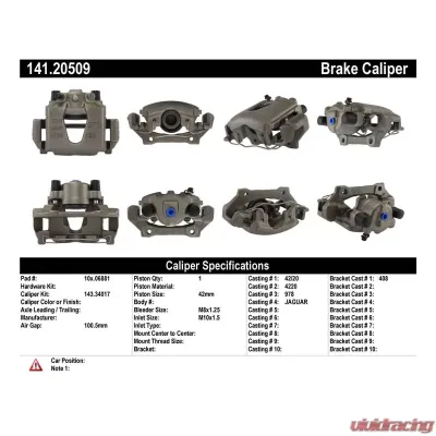 Centric Semi-Loaded Brake Caliper 141.20509 - 141.20509