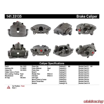 Centric Semi-Loaded Brake Caliper 141.33135 - 141.33135