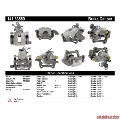 Centric Semi-Loaded Brake Caliper 141.33589 - 141.33589