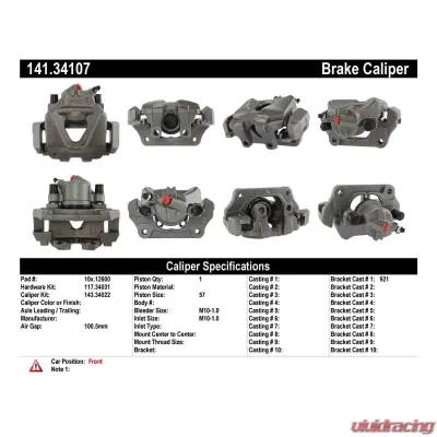 Centric Semi-Loaded Brake Caliper 141.34107 - 141.34107