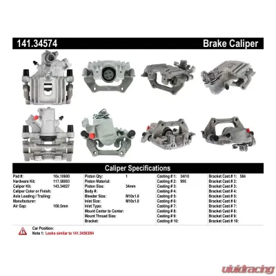 Centric Semi-Loaded Brake Caliper 141.34574 - 141.34574