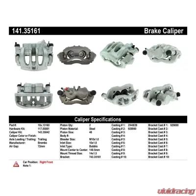 Centric Semi-Loaded Brake Caliper 141.35161 - 141.35161