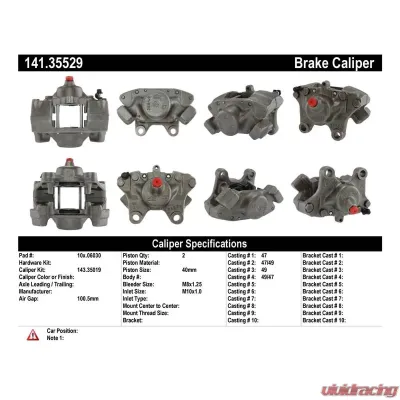 Centric Semi-Loaded Brake Caliper 141.35529 - 141.35529
