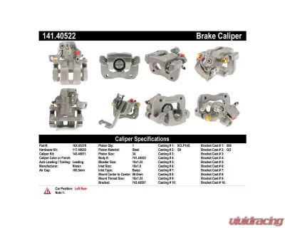 Centric Semi-Loaded Brake Caliper 141.40522 - 141.40522